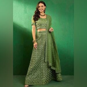 Elegant Green Women's Lehenga